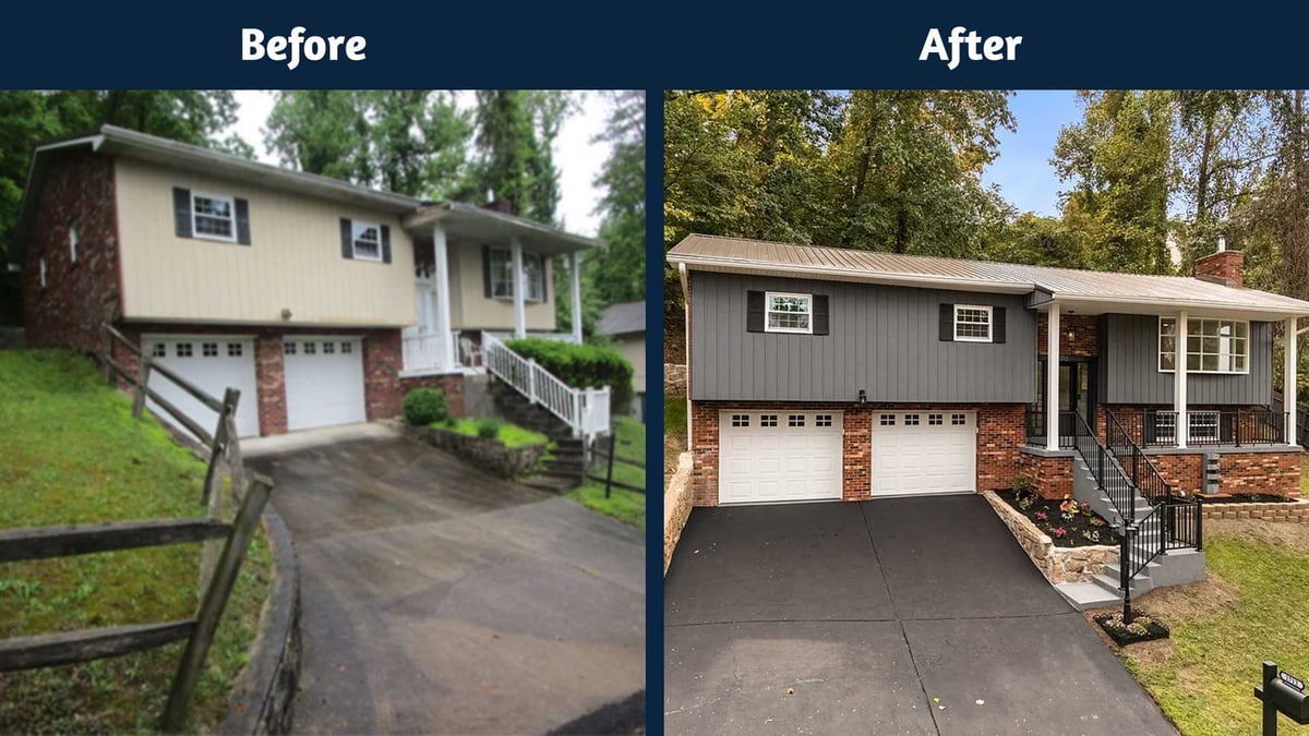 Before-After-Front-1712-Shadybrook-Rd